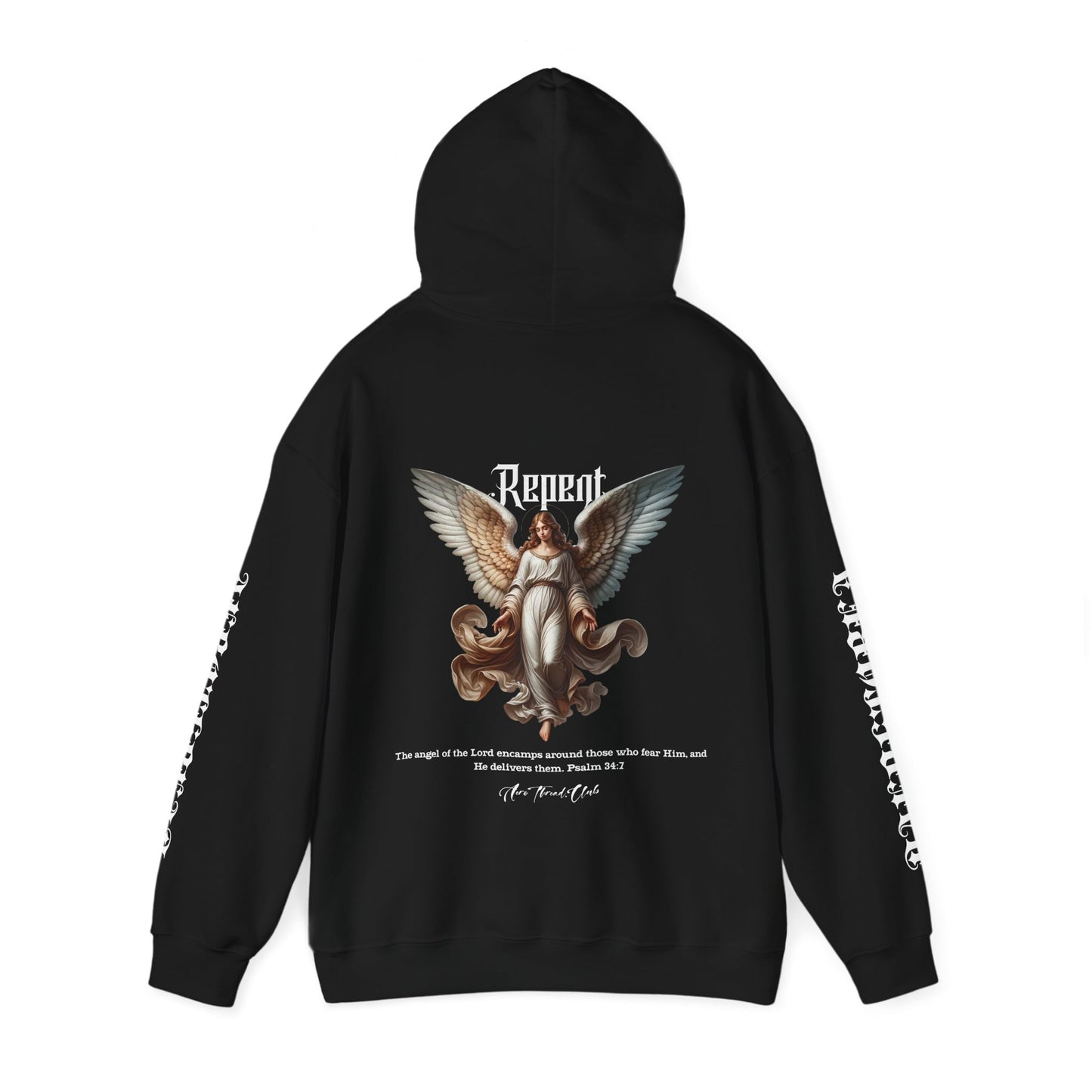 Signed- AeroThread repent 34:7 Unisex Heavy Blend™ Hooded Sweatshirt