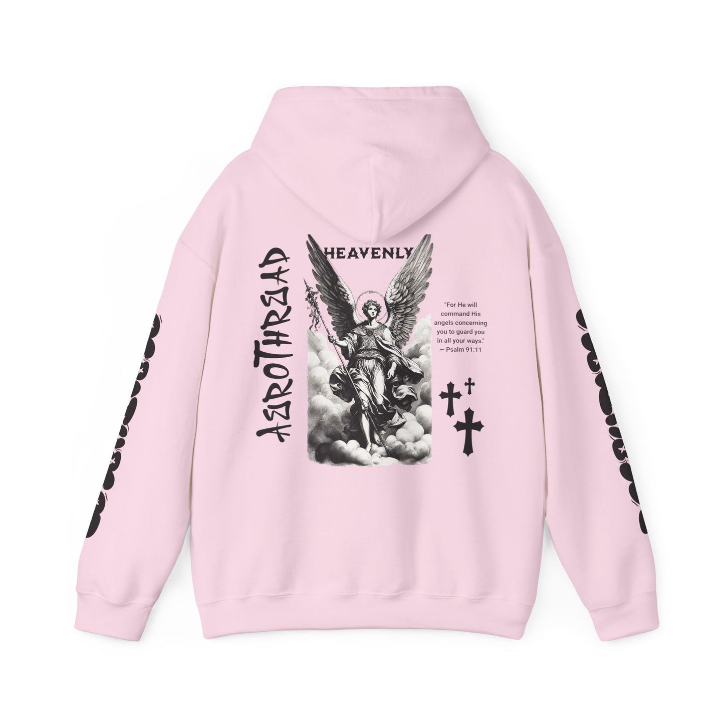 AeroThread "Heavenly" Psalm 91:11- Unisex Heavy Blend™ Hooded Sweatshirt