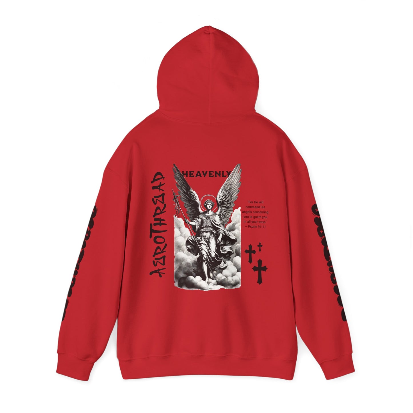 AeroThread "Heavenly" Psalm 91:11- Unisex Heavy Blend™ Hooded Sweatshirt