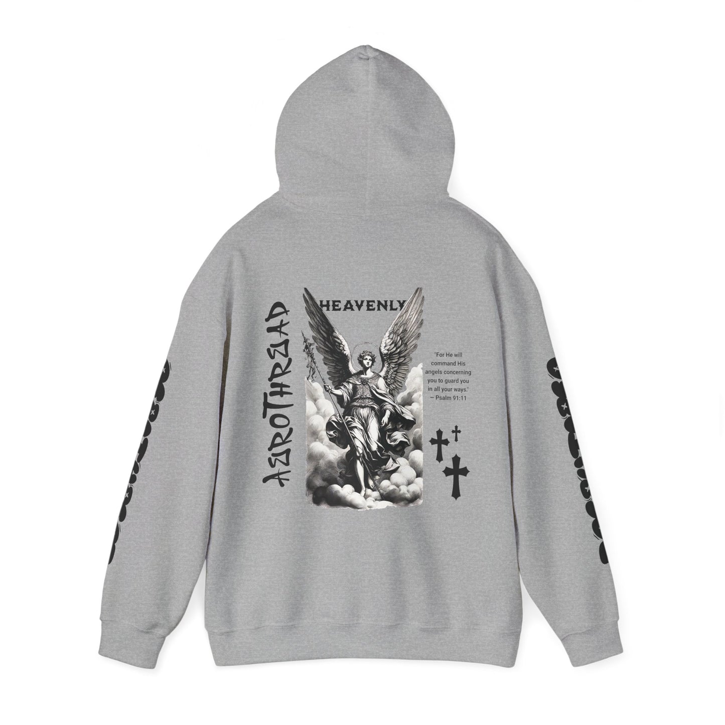 AeroThread "Heavenly" Psalm 91:11- Unisex Heavy Blend™ Hooded Sweatshirt