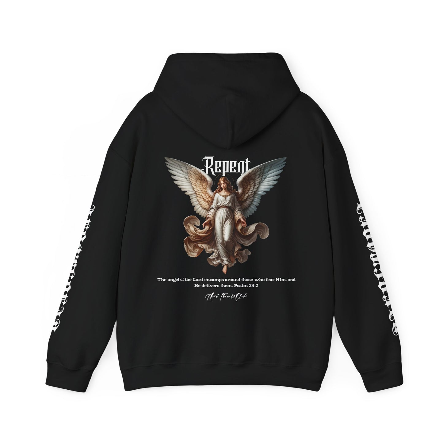 Signed- AeroThread repent 34:7 Unisex Heavy Blend™ Hooded Sweatshirt