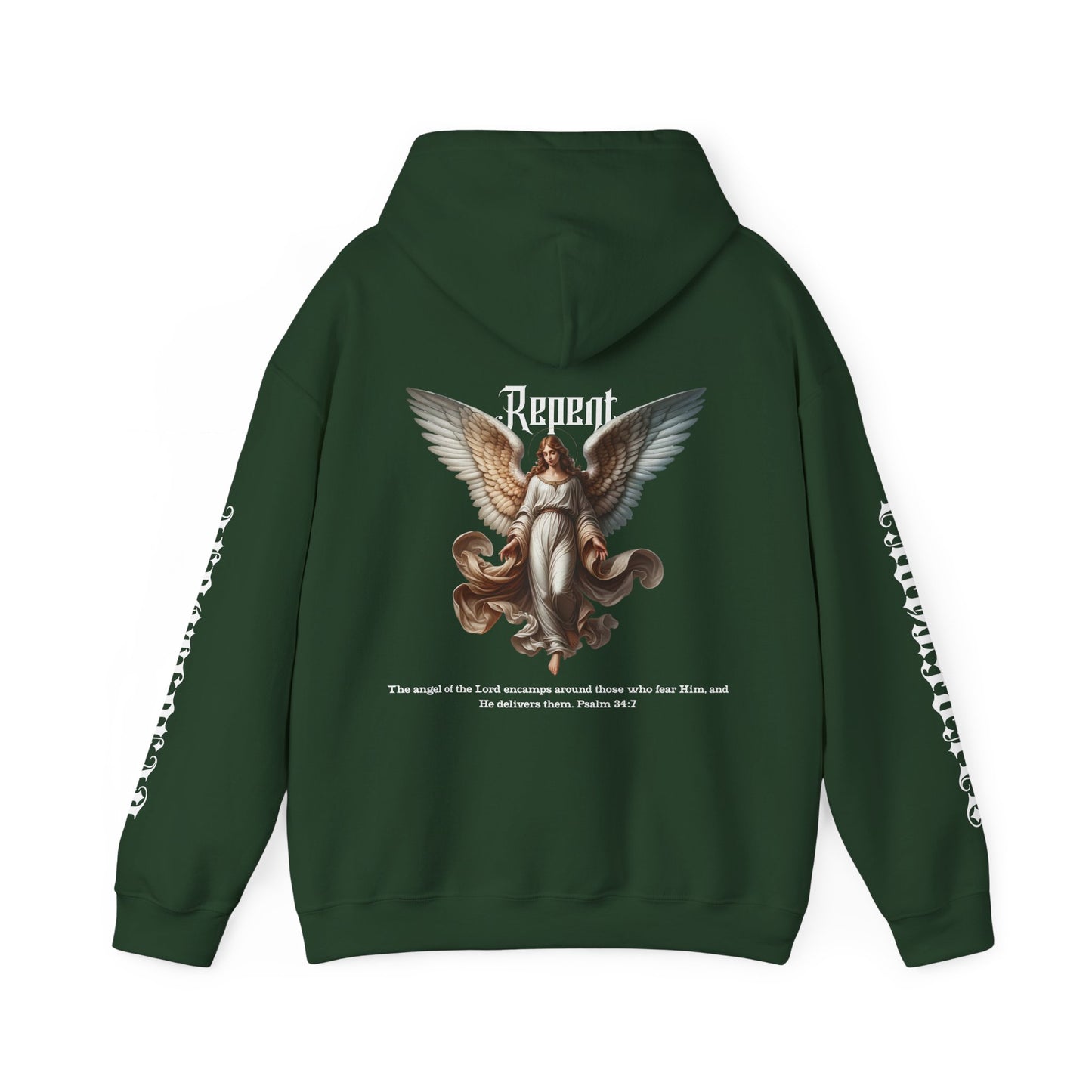 AeroThread Repent 34:7 Unisex Heavy Blend™ Hooded Sweatshirt