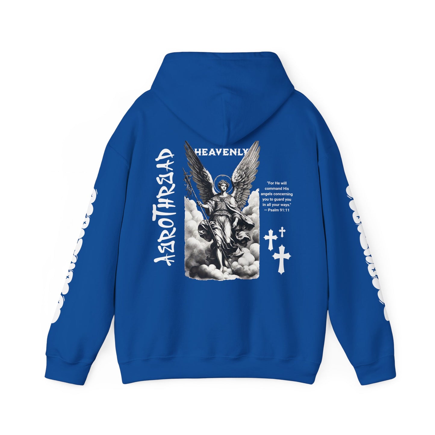 AeroThread "Heavenly" Psalm 91:11- Unisex Heavy Blend™ Hooded Sweatshirt