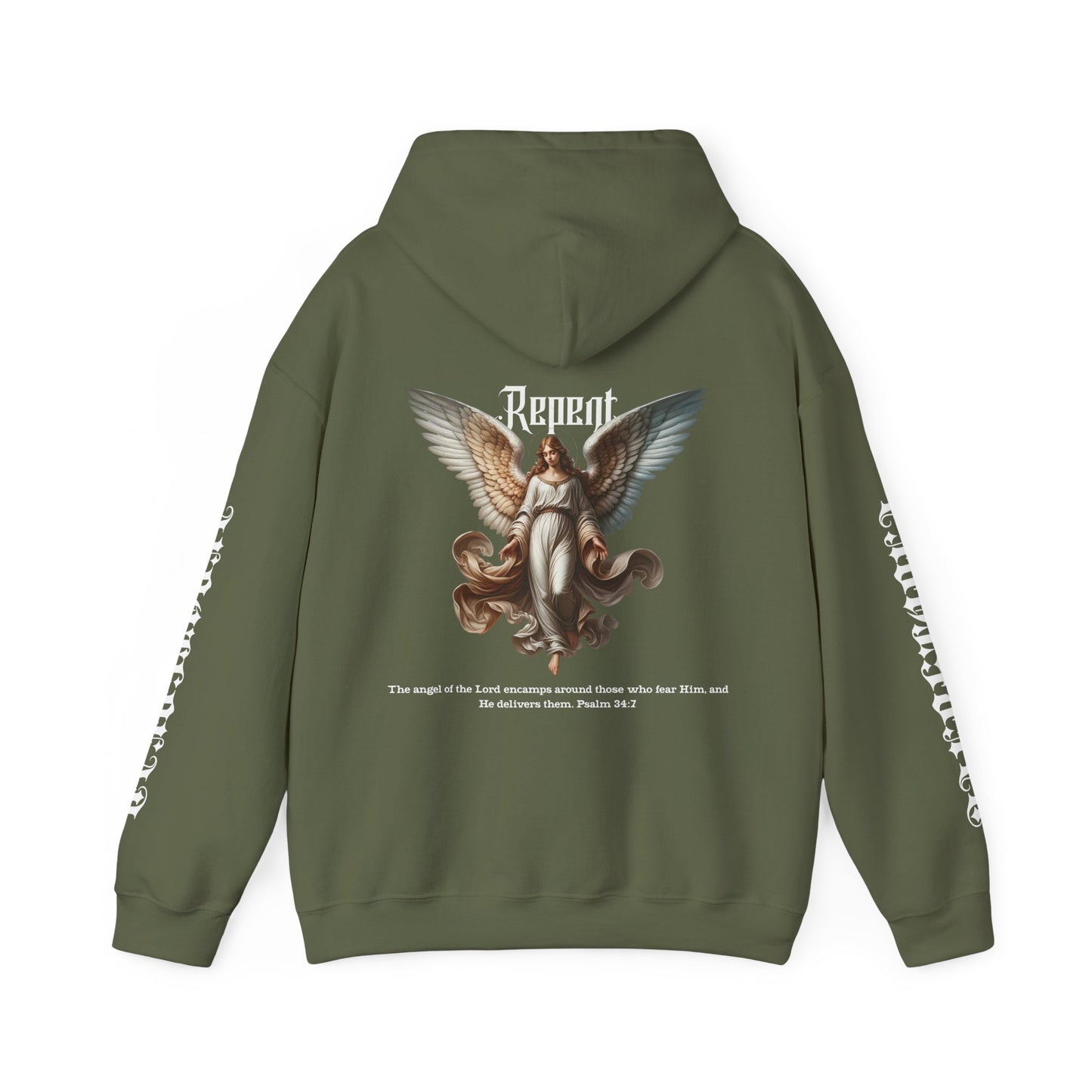 AeroThread Repent 34:7 Unisex Heavy Blend™ Hooded Sweatshirt