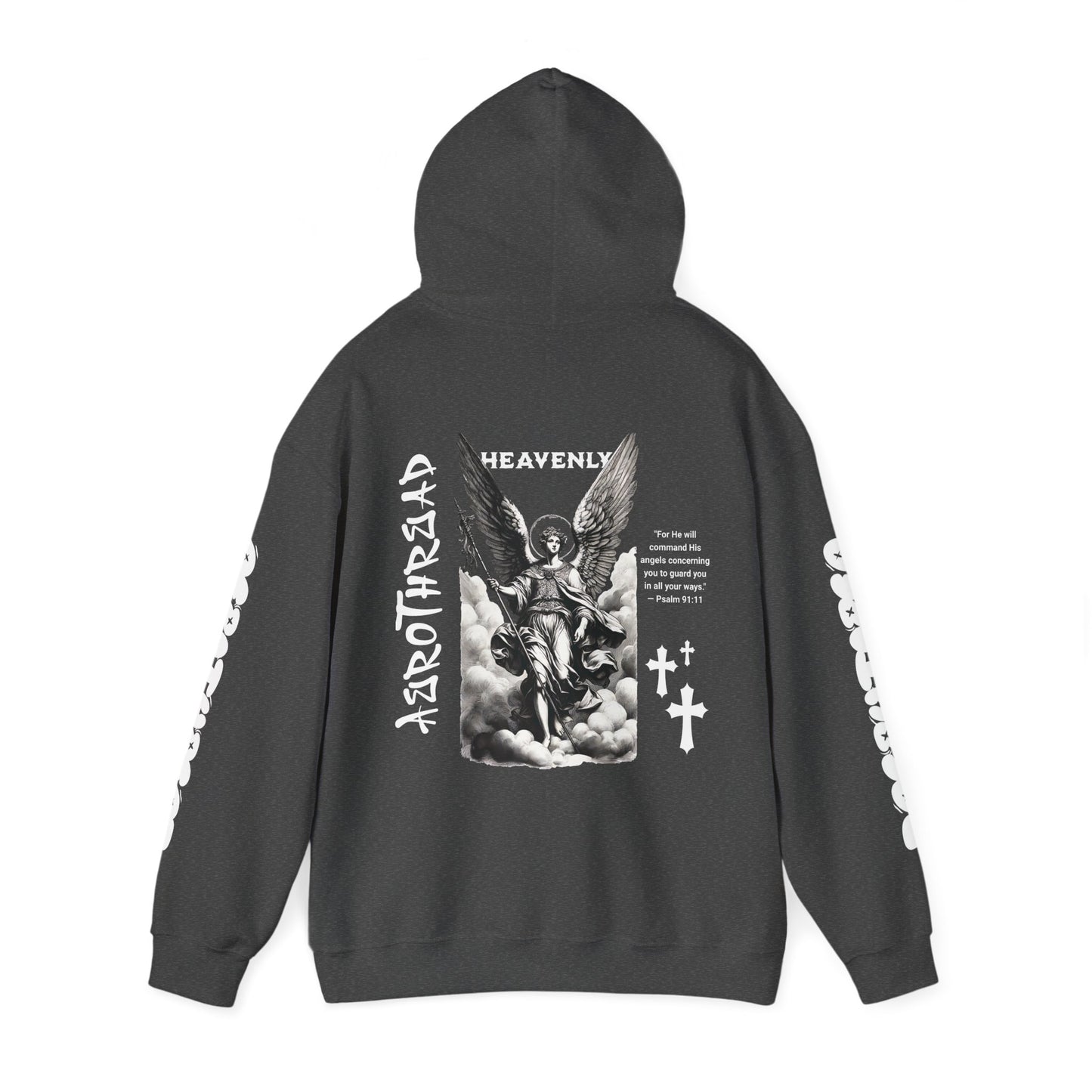 AeroThread "Heavenly" Psalm 91:11- Unisex Heavy Blend™ Hooded Sweatshirt