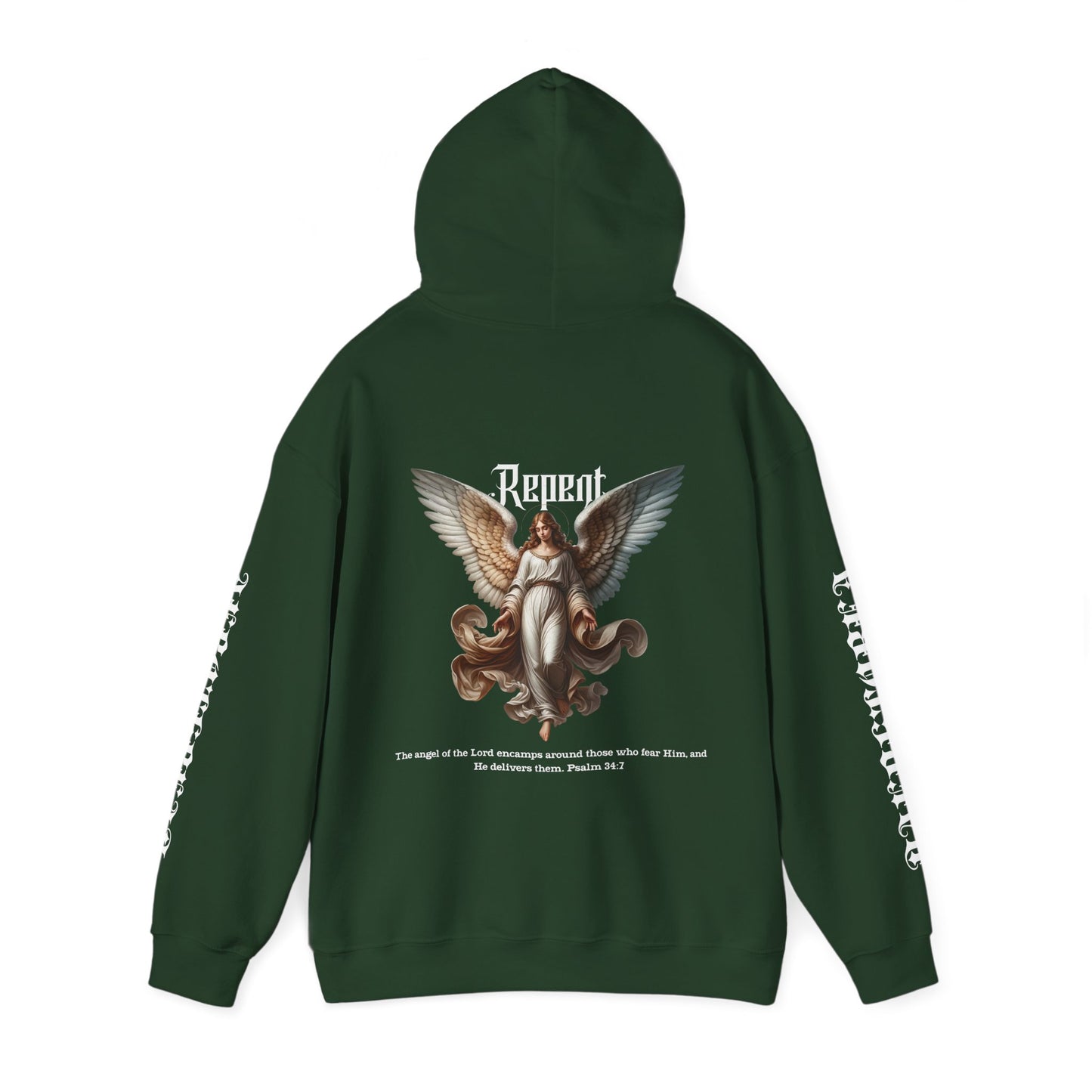 AeroThread Repent 34:7 Unisex Heavy Blend™ Hooded Sweatshirt