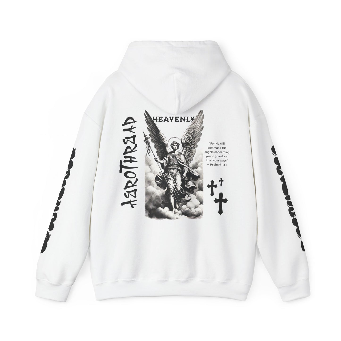 AeroThread "Heavenly" Psalm 91:11- Unisex Heavy Blend™ Hooded Sweatshirt