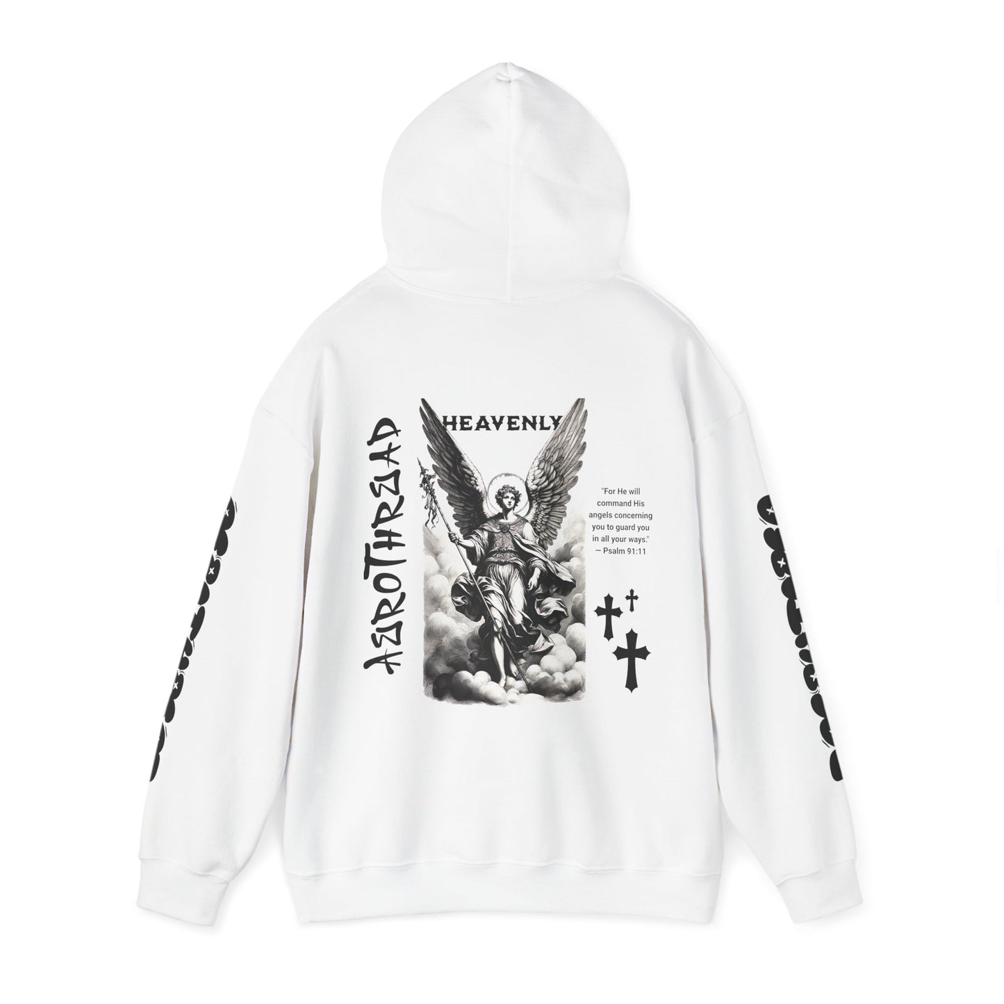 AeroThread "Heavenly" Psalm 91:11- Unisex Heavy Blend™ Hooded Sweatshirt