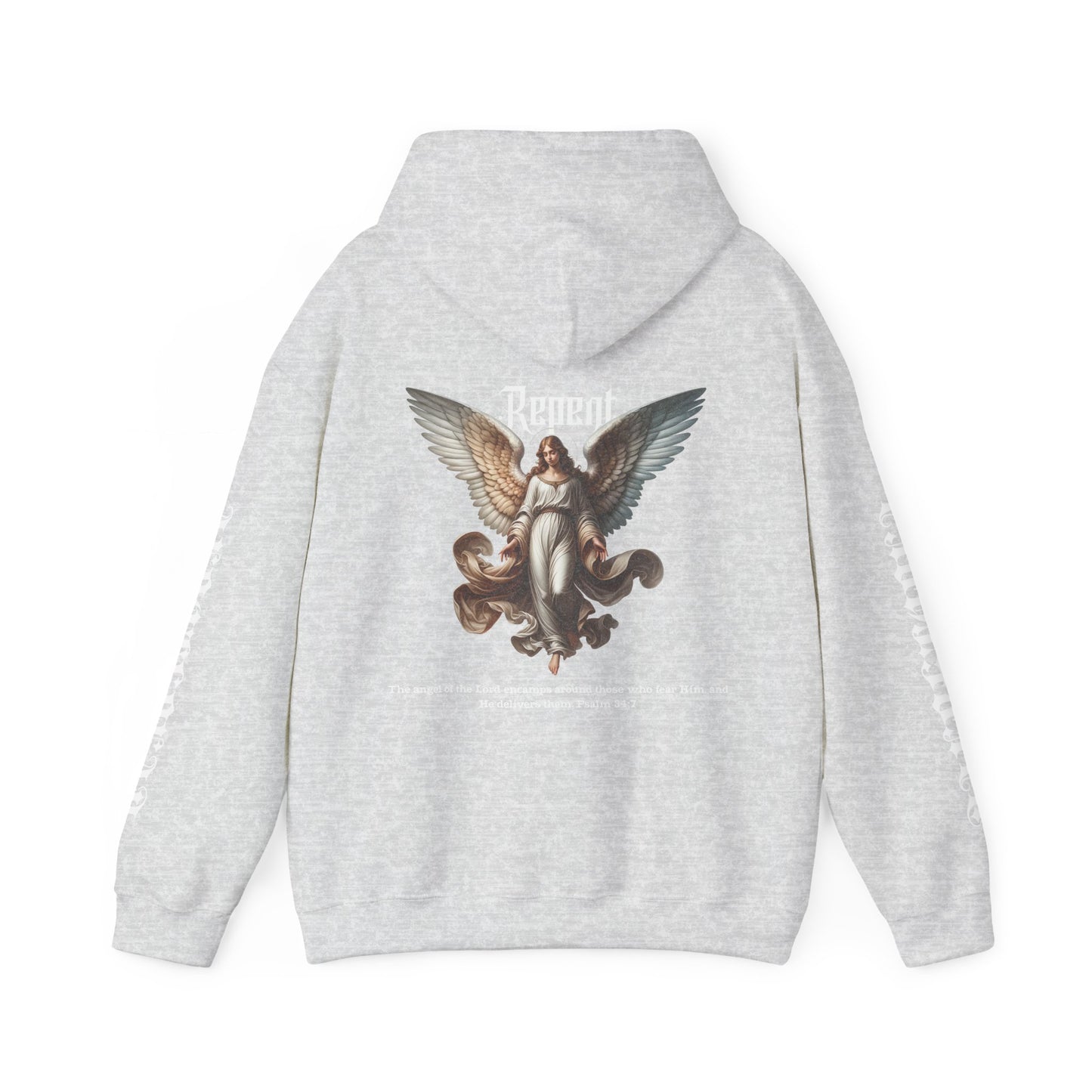 AeroThread Repent 34:7 Unisex Heavy Blend™ Hooded Sweatshirt