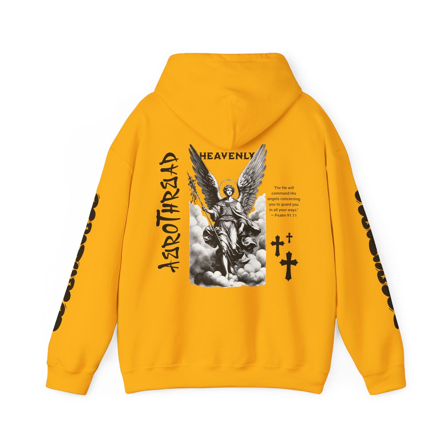 AeroThread "Heavenly" Psalm 91:11- Unisex Heavy Blend™ Hooded Sweatshirt