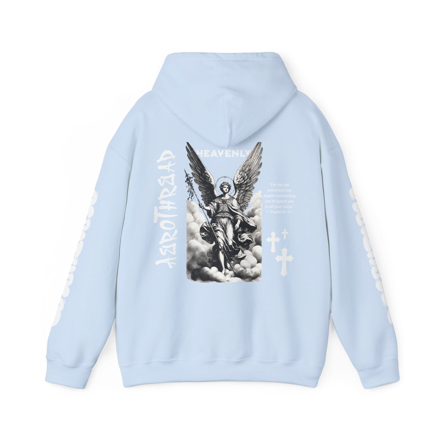 AeroThread "Heavenly" Psalm 91:11- Unisex Heavy Blend™ Hooded Sweatshirt