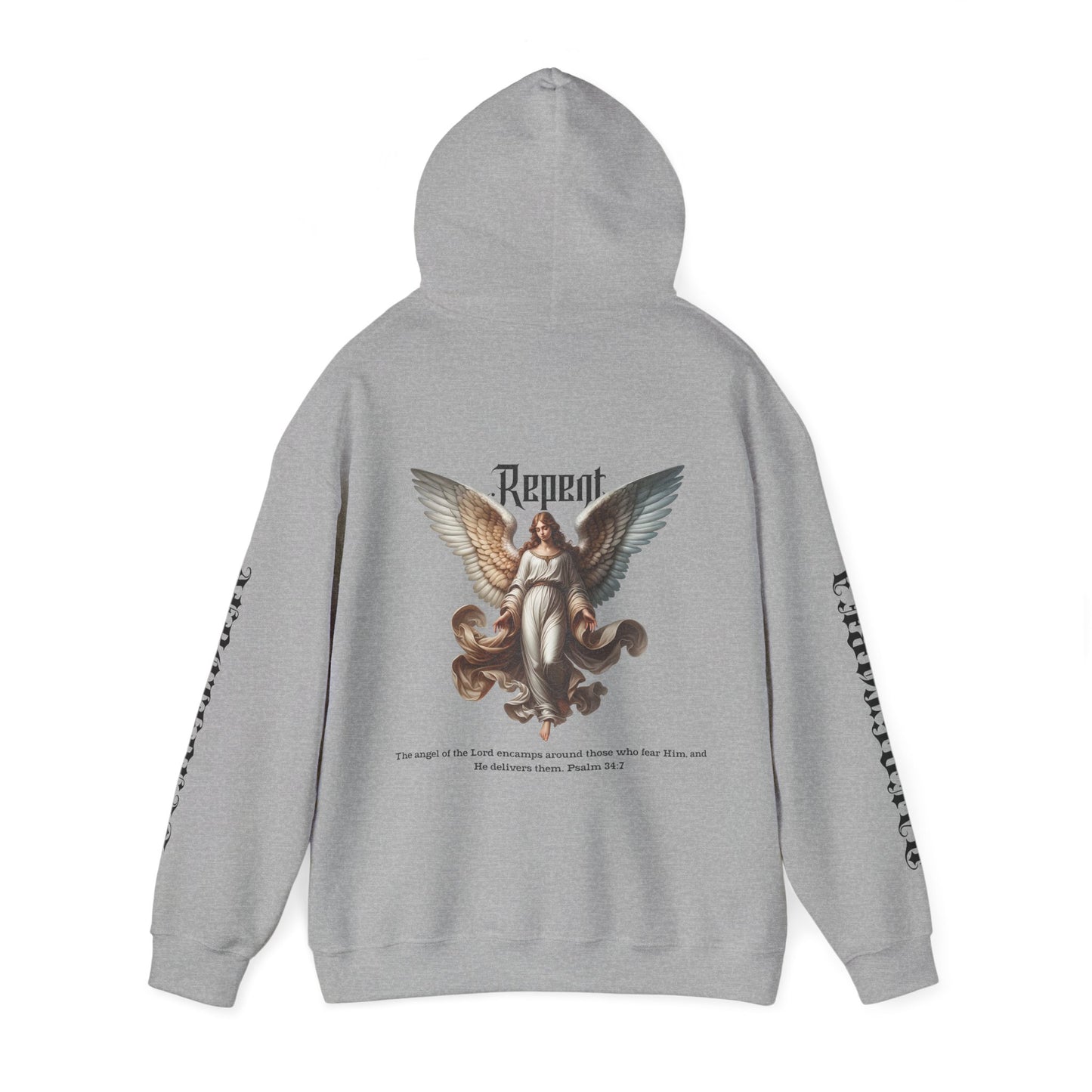 AeroThread Repent 34:7 Unisex Heavy Blend™ Hooded Sweatshirt